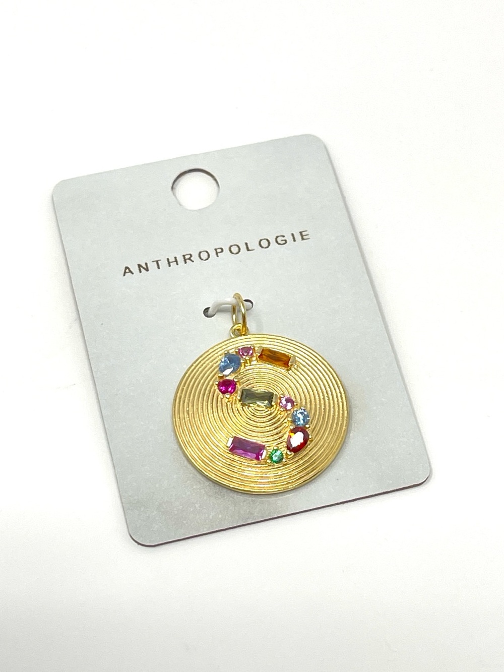 New Anthropologie Monogram Stone Charm